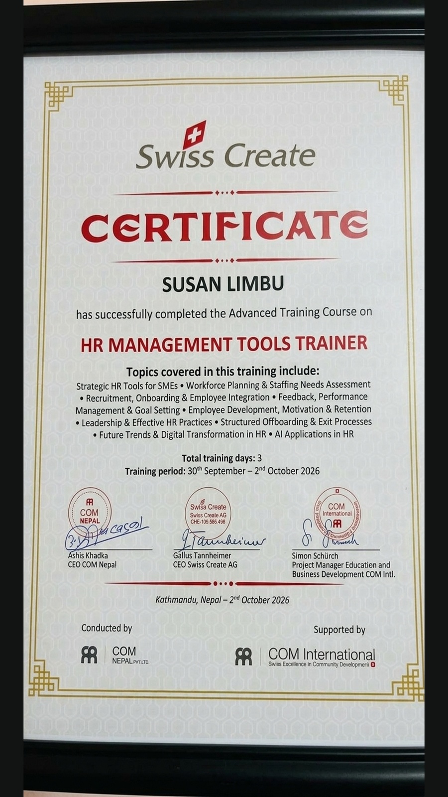 HR Management Tools Trainer (ToT)